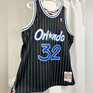 Men's Shaquille O'Neal Black Orlando Magic 1994/95 Hardwood Classics Jersey